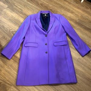 JCrew Parke Top Coat Italian Wool in Lavender